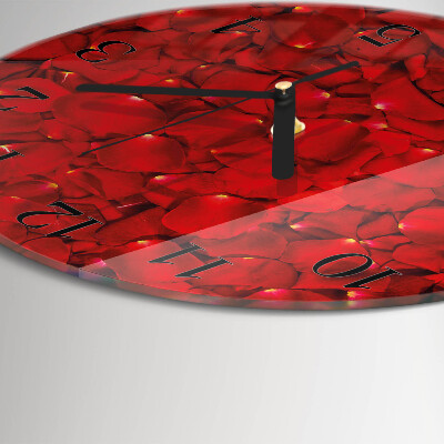 Round wall clock Rose Petals