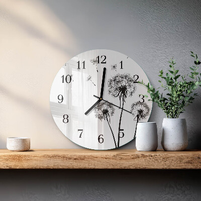 Round wall clock Dandelion