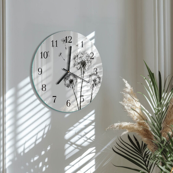 Round wall clock Dandelion