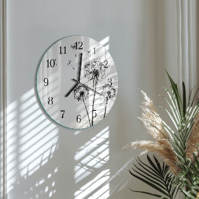 Round wall clock Dandelion