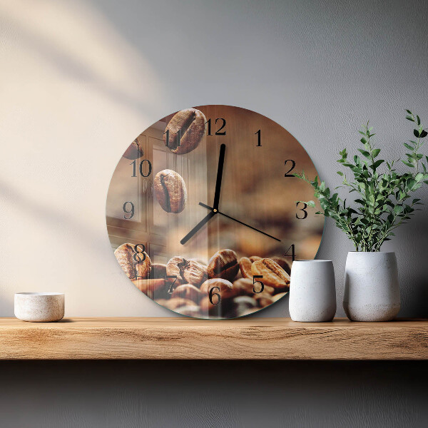 Round wall clock Coffee Beans