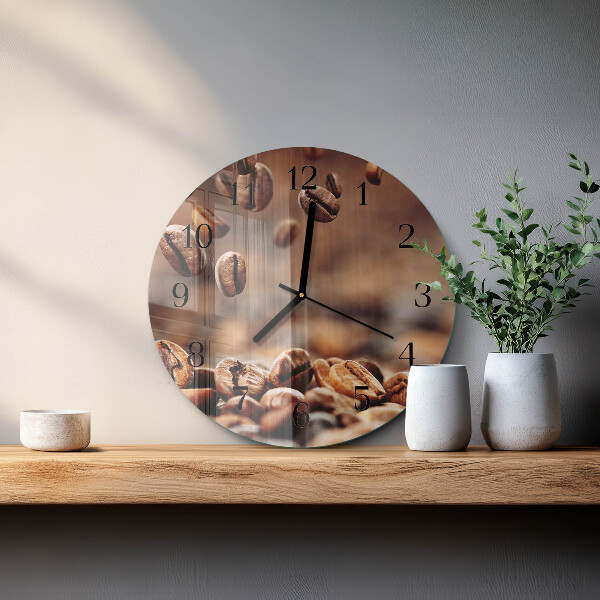 Round wall clock Coffee Beans