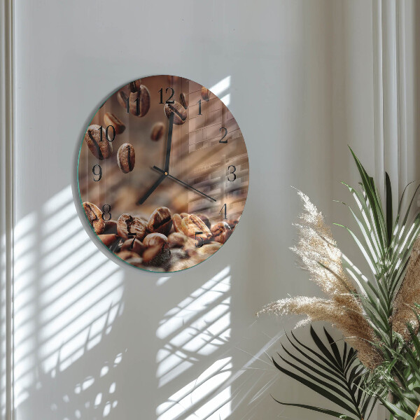 Round wall clock Coffee Beans