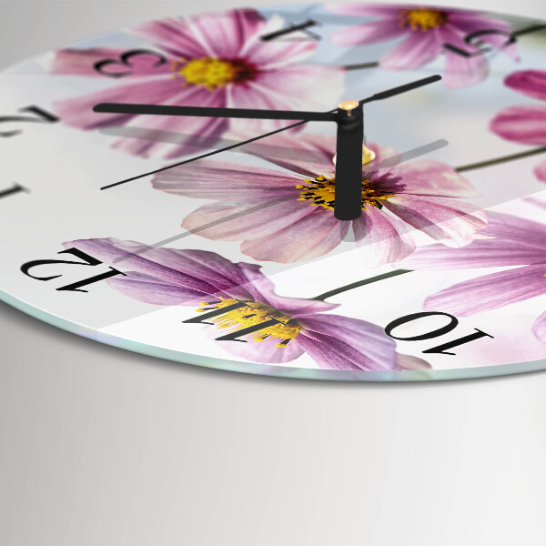 Round wall clock Flowers