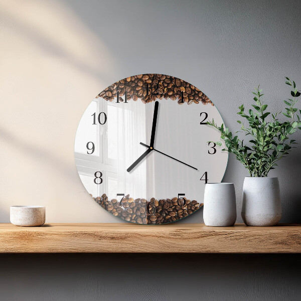 Round wall clock Coffee Beans