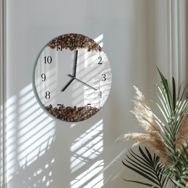 Round wall clock Coffee Beans