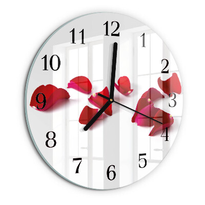Round wall clock Rose Petals