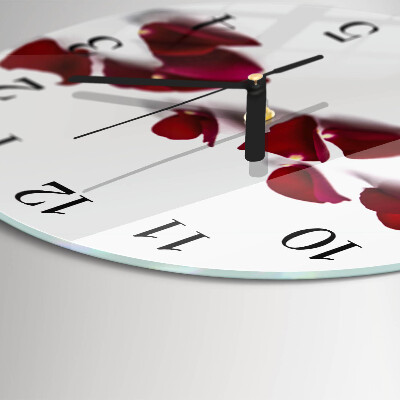 Round wall clock Rose Petals
