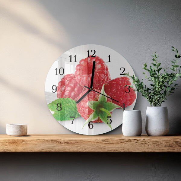 Round wall clock Raspberries