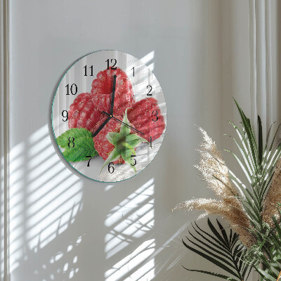 Round wall clock Raspberries