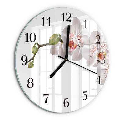 Round wall clock Orchid