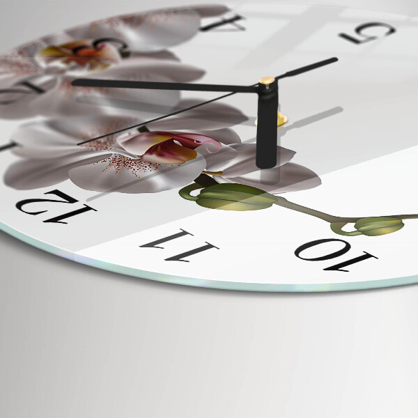 Round wall clock Orchid