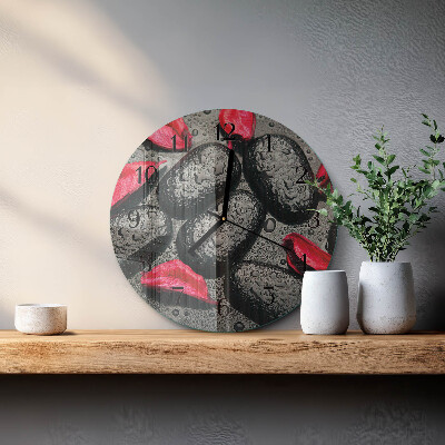 Round wall clock Stones