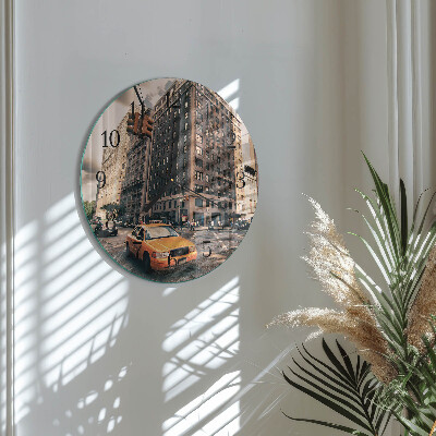 Round wall clock Taxi