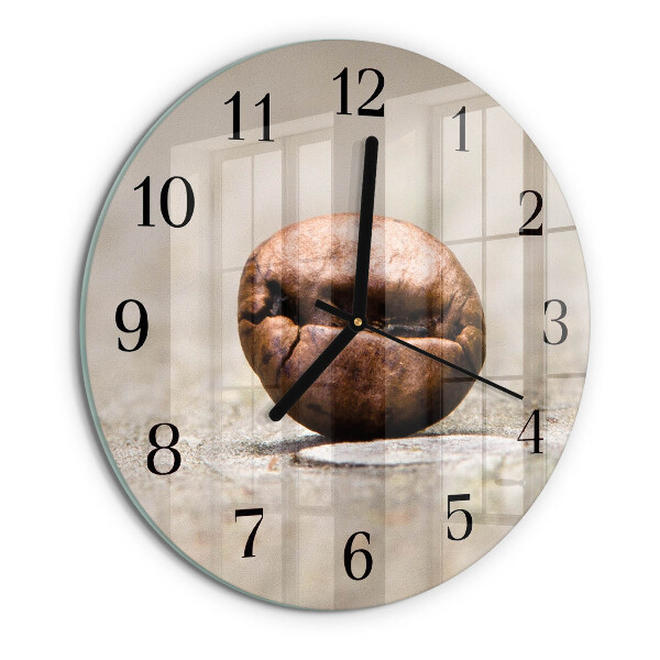 Round wall clock Coffee Bean
