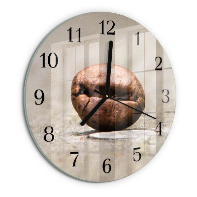Round wall clock Coffee Bean