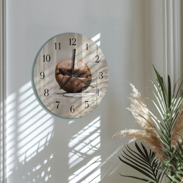 Round wall clock Coffee Bean