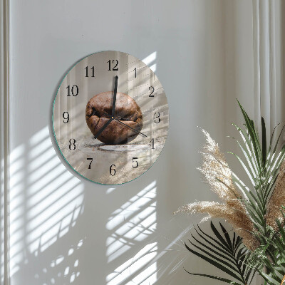Round wall clock Coffee Bean