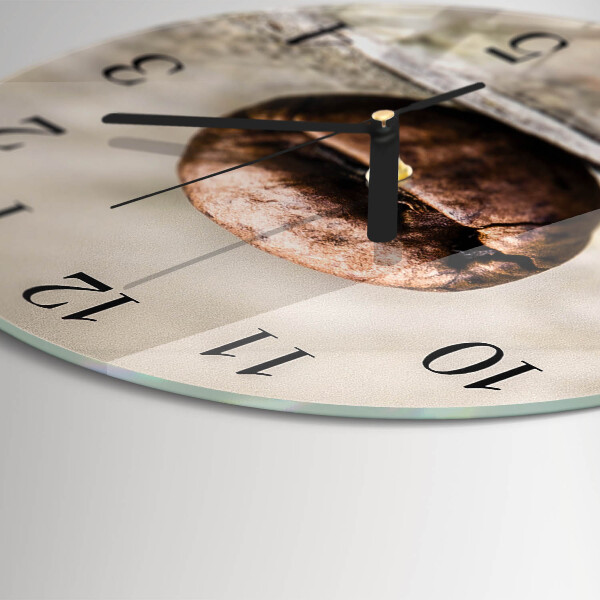 Round wall clock Coffee Bean