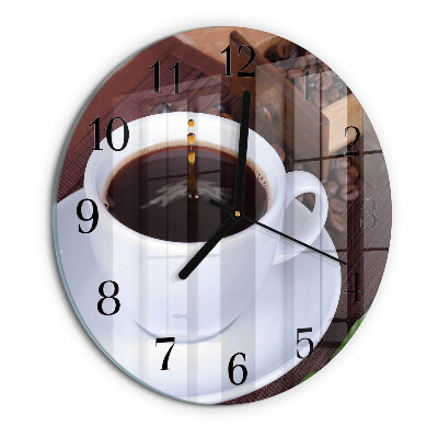 Round wall clock Coffee