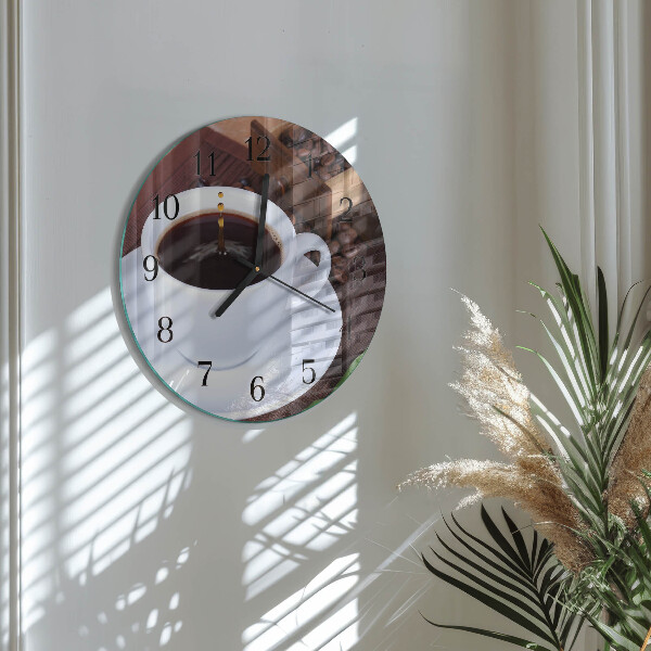 Round wall clock Coffee
