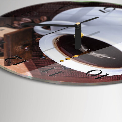 Round wall clock Coffee