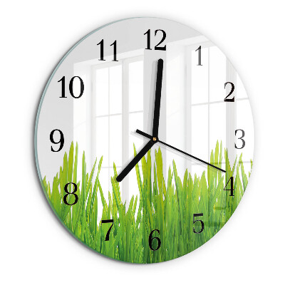 Round wall clock Grass