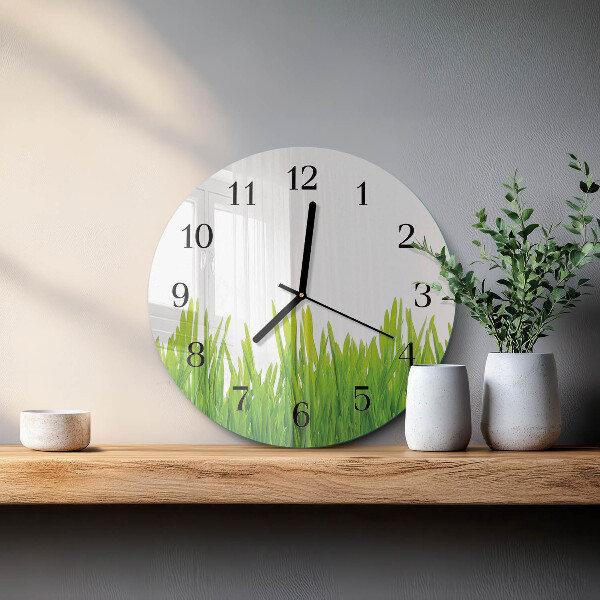 Round wall clock Grass