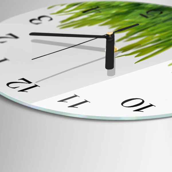 Round wall clock Grass