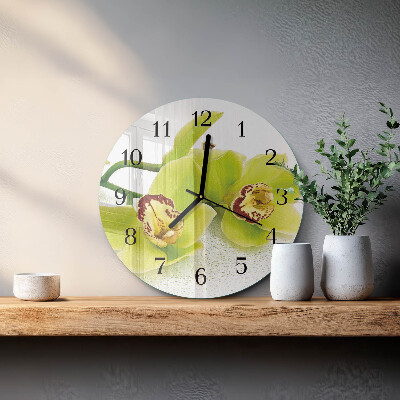 Round wall clock Orchid