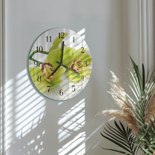Round wall clock Orchid