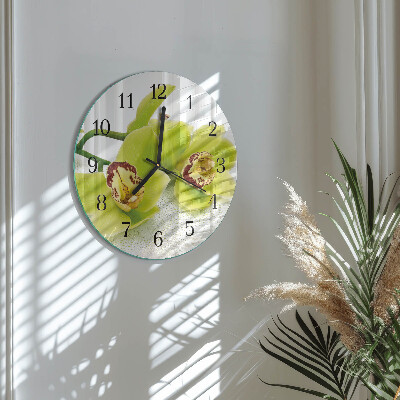 Round wall clock Orchid