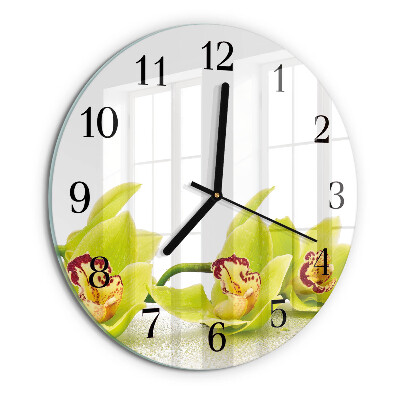 Round wall clock Orchid