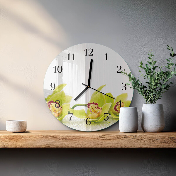 Round wall clock Orchid