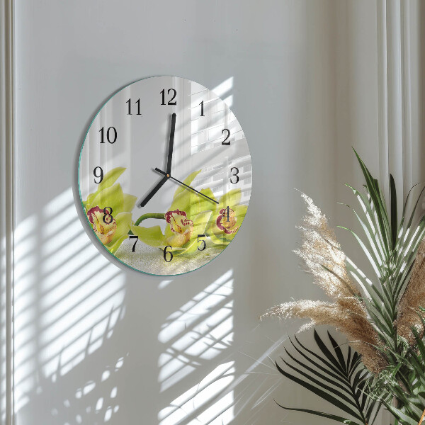 Round wall clock Orchid