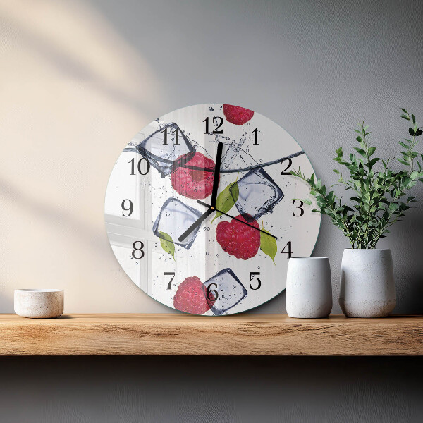 Round wall clock Raspberries