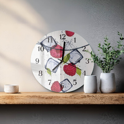Round wall clock Raspberries