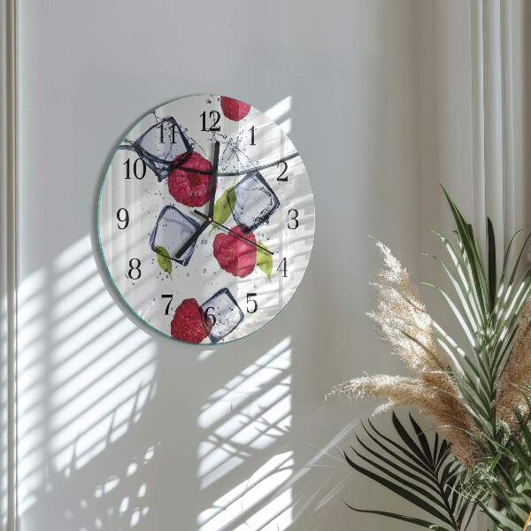 Round wall clock Raspberries