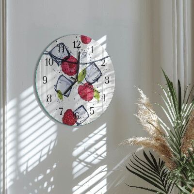 Round wall clock Raspberries