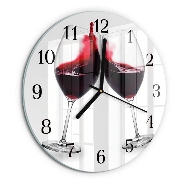 Round wall clock Wine