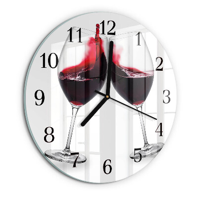 Round wall clock Wine