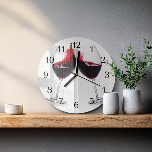 Round wall clock Wine