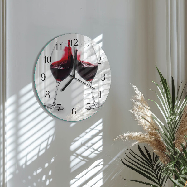 Round wall clock Wine