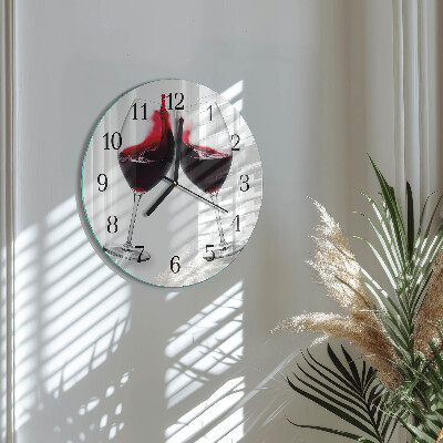 Round wall clock Wine
