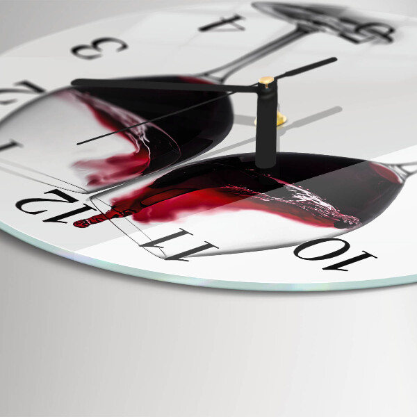Round wall clock Wine