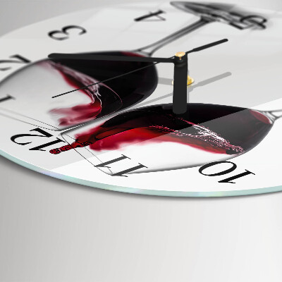Round wall clock Wine