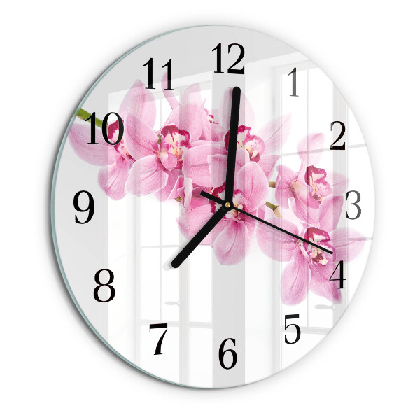 Round wall clock Orchid