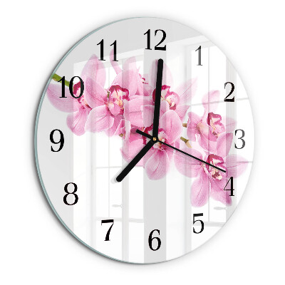 Round wall clock Orchid