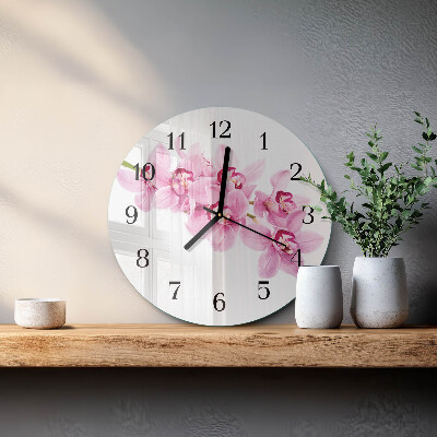 Round wall clock Orchid