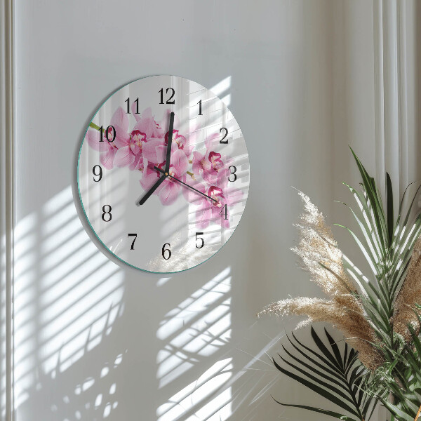 Round wall clock Orchid